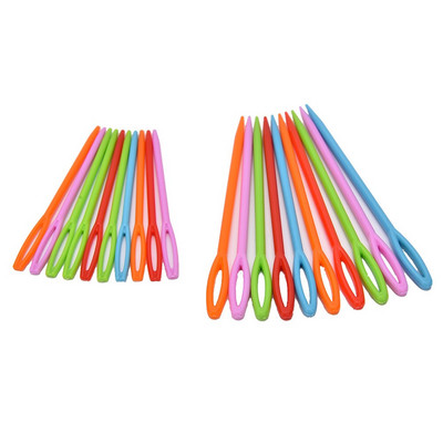 20 komada Šivaće igle za krpanje križića Šivaće igle s velikim okom Plastična vunena šivaća igla za vezenje goblena 7 cm/9 cm