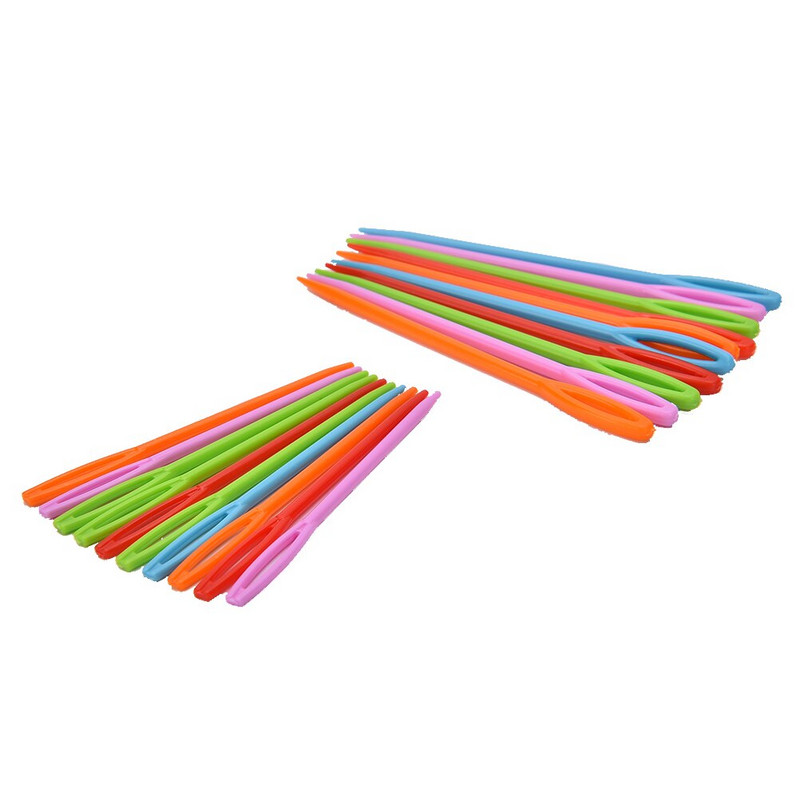 20 komada Šivaće igle za krpanje križića Šivaće igle s velikim okom Plastična vunena šivaća igla za vezenje goblena 7 cm/9 cm