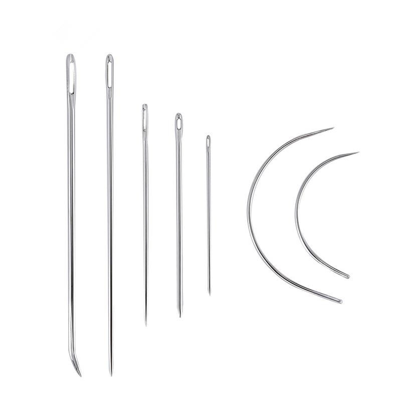 2021 Νέα 7 τεμάχια/σετ Δερμάτινες βελόνες ραπτικής χειροτεχνίας DIY Καμπύλες βελόνες Επισκευή γούνας από ανοξείδωτο ατσάλι Κιτ κεντήματα με βελονιές
