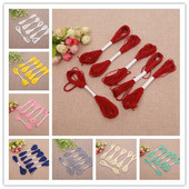 50 τμχ/παρτίδα Επιλογή χρώματος 8 εκατ./τεμ. Κλωστή σταυροβελονιά Κέντημα βαμβακερό κορδόνι για ράψιμο σκελετών χειροτεχνία