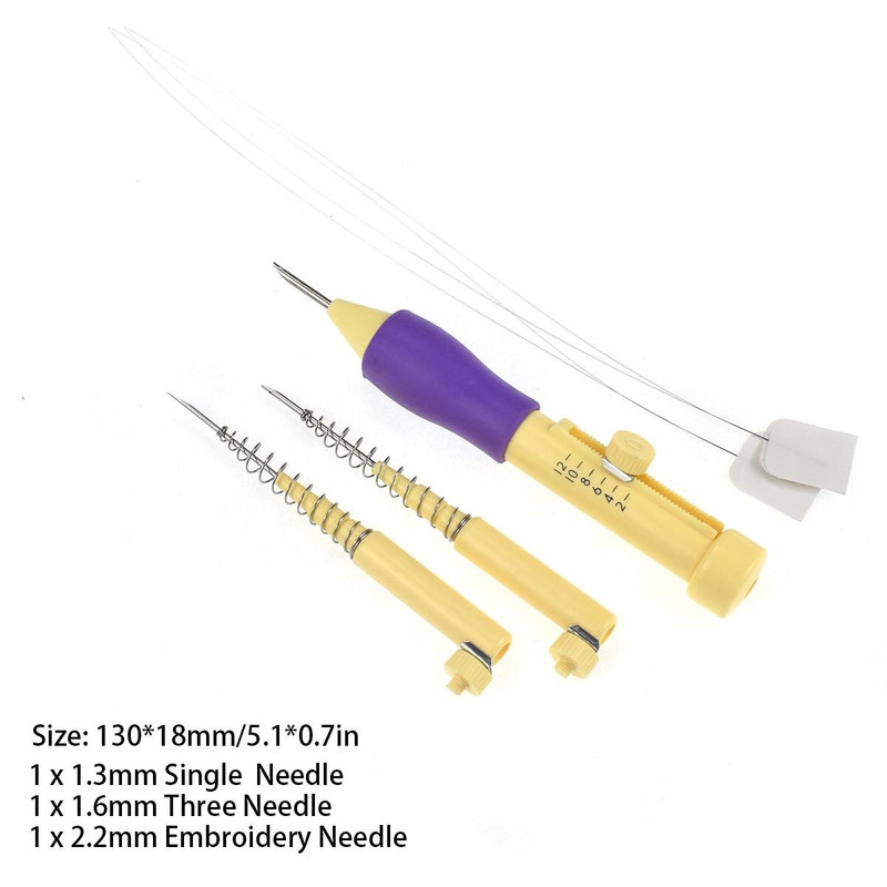 Siuvinėjimo rašiklis „pasidaryk pats“ „Magic Embroidery Pen Set“ „Pasidaryk pats“ rankų siuvinėjimo rašiklis Punch Adata Kryžminio dygsnio siuvimo priedai