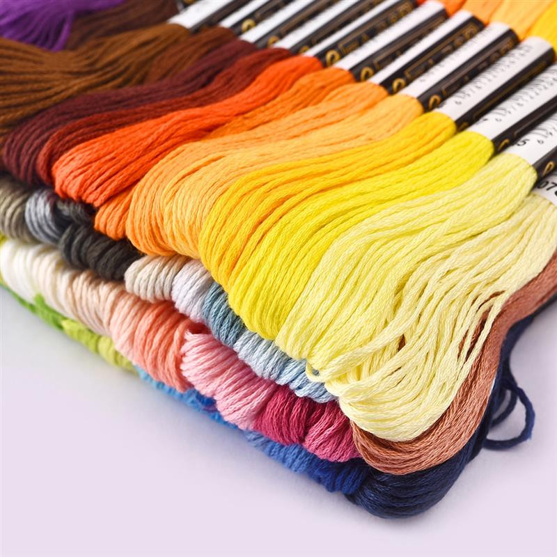 Ristpistes niit Ainulaadne stiil, puuvillane tikkimisniit, niit õmblusniit, käsitöö, eriline gradientvärv