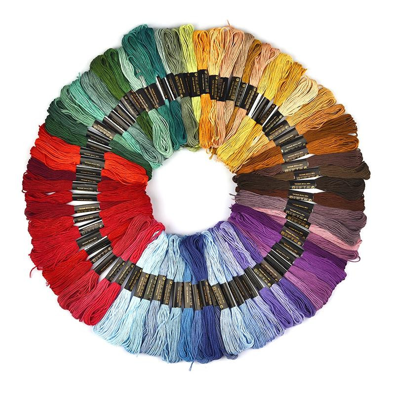 Ristpistes niit Ainulaadne stiil, puuvillane tikkimisniit, niit õmblusniit, käsitöö, eriline gradientvärv