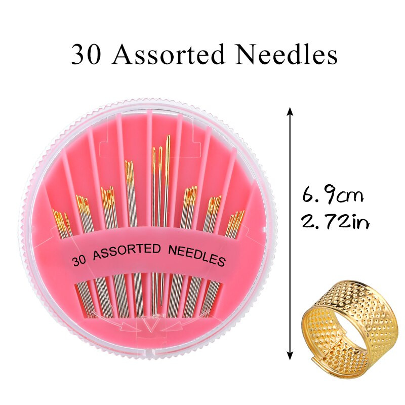 IMZAY 30 count erinevaid nõelu 6 erineva suurusega õmblusnõela roostevabast terasest ristpistes nõela õhukesed nõelad Õmblustööriistad