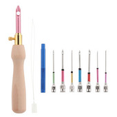 Kõigi mudelite tikkimispisted Punch Needle Tool Vahetatava peaga torkamisnõel Ristpistes kudumine meisterdamine