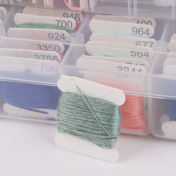 50/100 χρώματα νήμα κεντήματος σταυροβελονιά βαμβακερή κλωστή εργαλείο ραπτικής DIY κιτ ραπτικής σετ κουτιών Craft