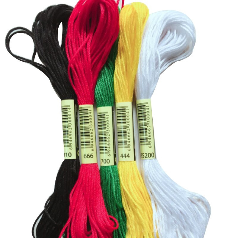 50 τμχ Μίξ Χρώματα Κλωστή Κεντήματος Σταυροβελονιά DIY Εργαλεία Ραπτικής Σετ Βαμβακερά Σκουπάκια Ραπτικής