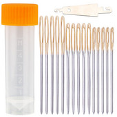 18/20 tk Ristpistes nõelad Nahast õmbluskomplekt Kuldne saba nõel nüri tikandid nõel ristpistes näputöö tööriistad