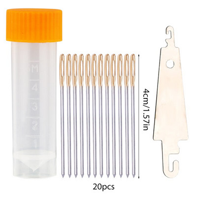 18/20 tk Ristpistes nõelad Nahast õmbluskomplekt Kuldne saba nõel nüri tikandid nõel ristpistes näputöö tööriistad