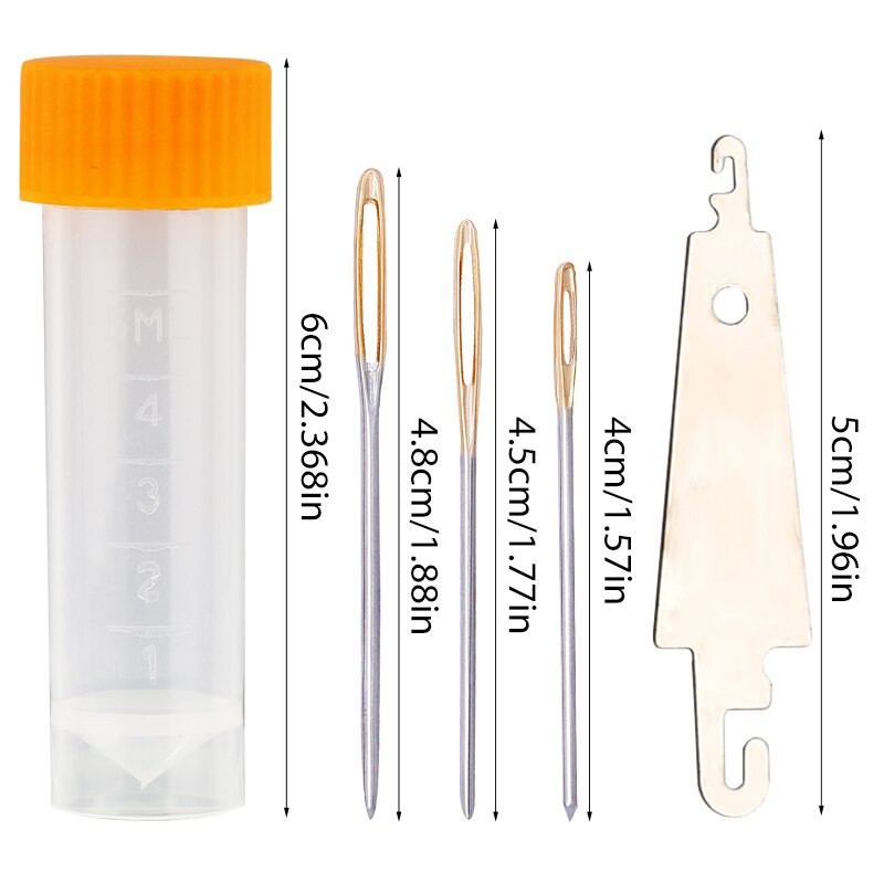 18/20 tk Ristpistes nõelad Nahast õmbluskomplekt Kuldne saba nõel nüri tikandid nõel ristpistes näputöö tööriistad