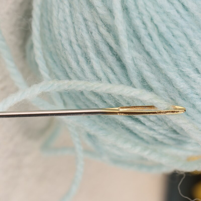 18/20 tk Ristpistes nõelad Nahast õmbluskomplekt Kuldne saba nõel nüri tikandid nõel ristpistes näputöö tööriistad