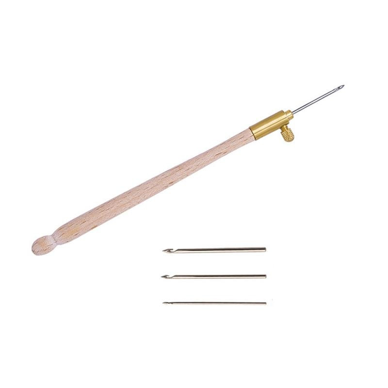 Βελόνα πλεξίματος με γροθιά κεντήματος με 3 βελόνες στυλό κεντήματος σταυροβελονιά Κιτ χειροτεχνίας γαλλικό βελονάκι για ράψιμο πλεξίματος