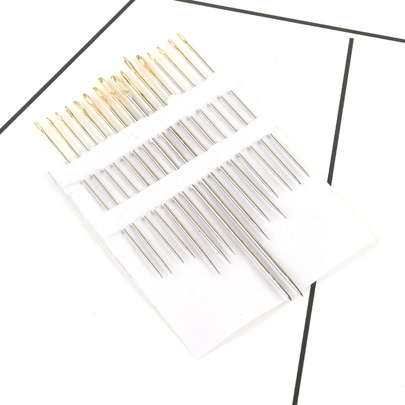 16 tk mitme suurusega roostevabast terasest õmblusnõel Käsiõmblusnõel Ristpistenõel Kodurõivaste õmblustarvikud