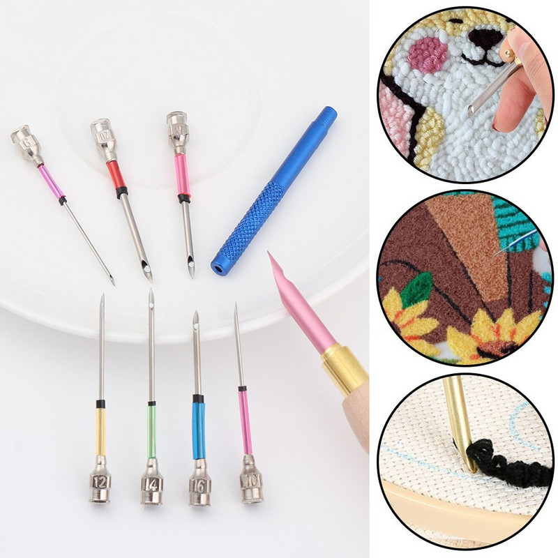 Εργαλείο διάτρησης βελόνα με βελόνα με δυνατότητα αλλαγής κεφαλής Εργαλεία κεντήματος με σταυροβελονιά Αξεσουάρ ραπτικής χειροτεχνίας για πλέξιμο