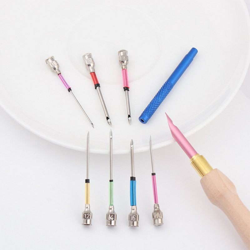 Εργαλείο διάτρησης βελόνα με βελόνα με δυνατότητα αλλαγής κεφαλής Εργαλεία κεντήματος με σταυροβελονιά Αξεσουάρ ραπτικής χειροτεχνίας για πλέξιμο