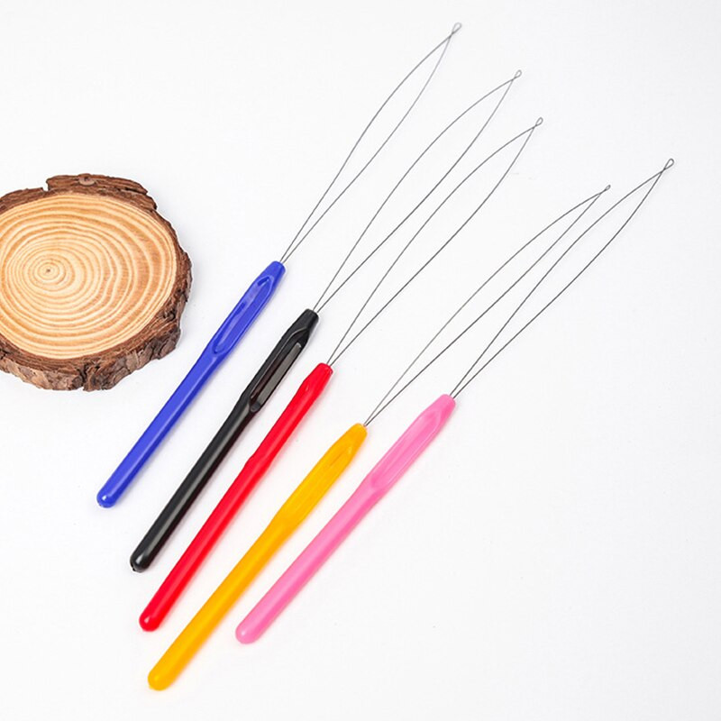 5 buc. Înfiletătoare cu ace lungi pentru ace de perforare, ață de broderie, punct de cruce, cusut, artizanat, funcționează, înfilător durabil cu mâner