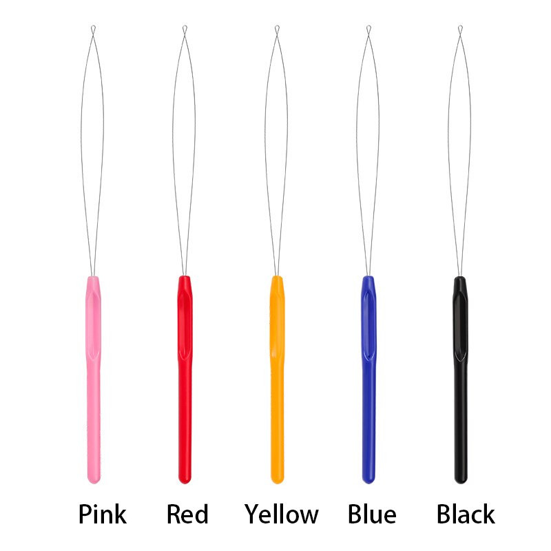 5 buc. Înfiletătoare cu ace lungi pentru ace de perforare, ață de broderie, punct de cruce, cusut, artizanat, funcționează, înfilător durabil cu mâner