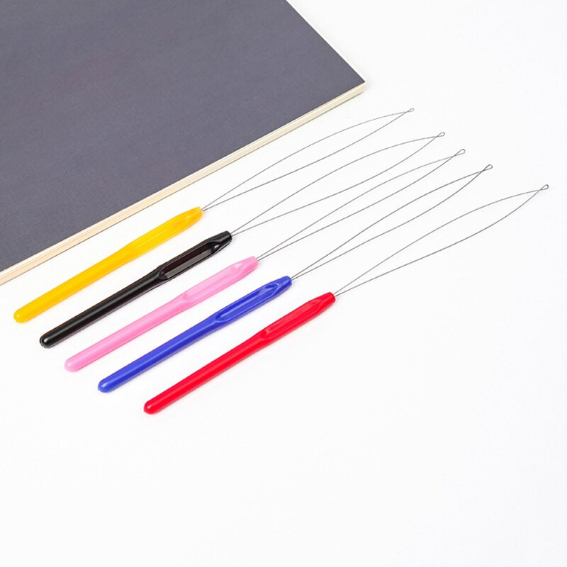 5 buc. Înfiletătoare cu ace lungi pentru ace de perforare, ață de broderie, punct de cruce, cusut, artizanat, funcționează, înfilător durabil cu mâner