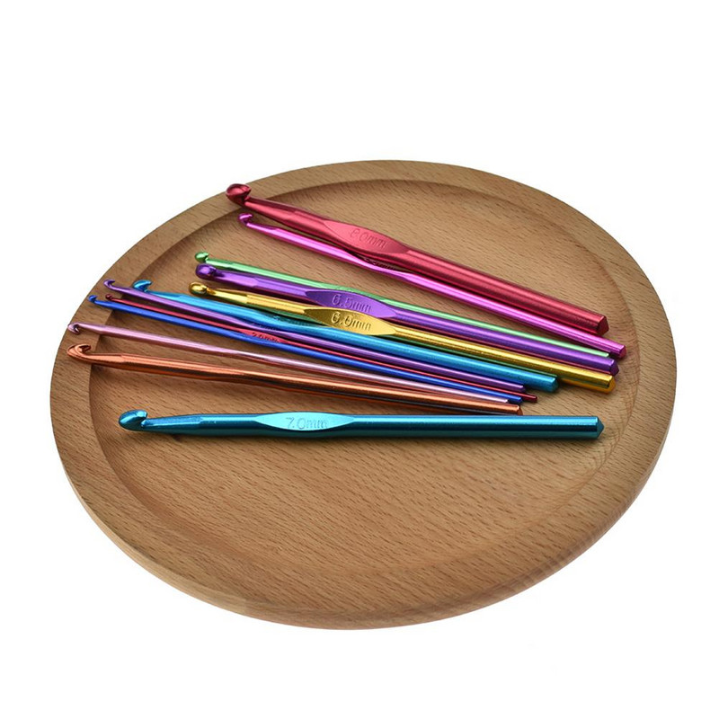 Νέα 100 τμχ Σετ βελονάκια πλεξίματος Πλήρες σετ Βελόνες πλεξίματος Γάντζος πλεκτό μετρητή Ψαλίδι Θήκες βελονιών DIY Σετ βελόνες ραπτικής με τσάντα