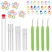 Αργαλειός πλεξίματος με βελονάκι με ατσάλινες βελόνες ραπτικής με μεγάλα μάτια Πλεκτομηχανές μαρκαδόροι βελονιών για πλέξη νήματα