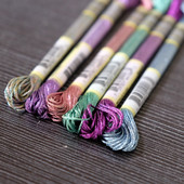 Super Deal Light Effect Floss Pack 6/Pkg Art 317W 6 κλώνων Χρώματα Υψηλής Γυαλάδας Μεταλλικό Κέντημα Νήμα Σταυροβελονιά