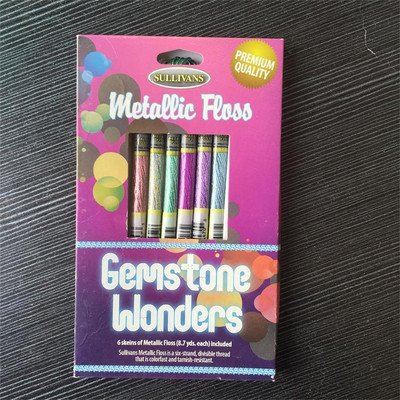 Super Deal Light Effect Floss Pack 6/Pkg Art 317W 6 κλώνων Χρώματα Υψηλής Γυαλάδας Μεταλλικό Κέντημα Νήμα Σταυροβελονιά