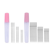 Οικιακές βελόνες ραψίματος με μεγάλα μάτια από ανοξείδωτο ατσάλι Βελόνες ραψίματος μεγάλου μεγέθους ματιών Διαφανές σετ σωλήνων Βελόνες κεντήματος