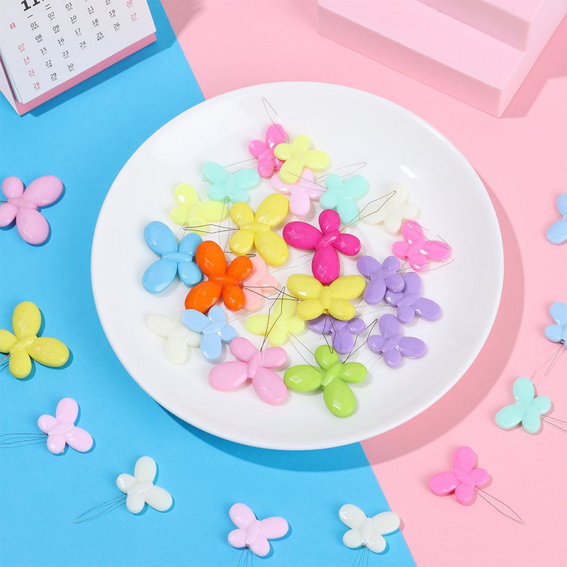 10 tk / komplekt Mitmevärviline plastikust automaatne niidijuhtme juht nõelakeermega liblikas nõelakunsti ristpistes näputöö niit