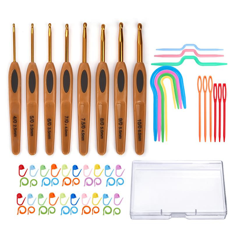 Σετ βελονάκια πολλαπλών μορφών Σετ βελόνες πλεξίματος Σετ βελόνες DIY χειροτεχνία Ψαλίδι Μαρκαδόροι βελονιάς Εργαλεία ραπτικής