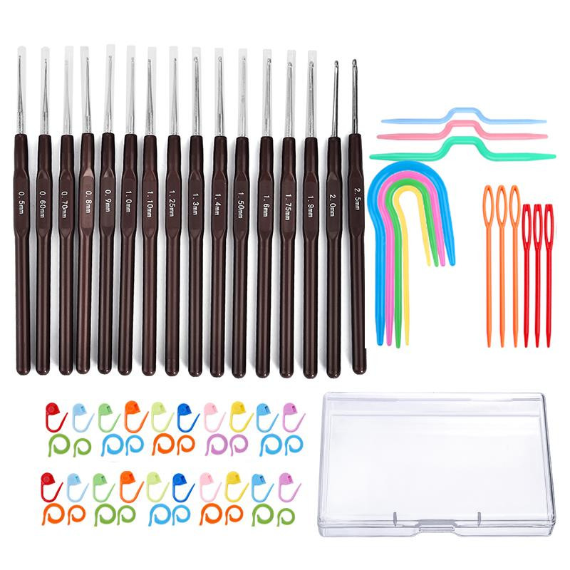 Σετ βελονάκια πολλαπλών μορφών Σετ βελόνες πλεξίματος Σετ βελόνες DIY χειροτεχνία Ψαλίδι Μαρκαδόροι βελονιάς Εργαλεία ραπτικής