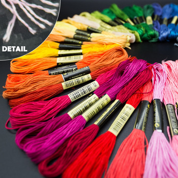 100/200/447 τμχ Μίξ χρωμάτων Κλωστή κεντήματος Βαμβακερά κουβάρια ραψίματος Craft Cross Stitch Floss Kit Line DIY Tools Make βραχιόλια