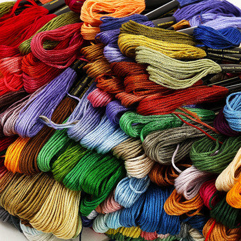 100/200/447 τμχ Μίξ χρωμάτων Κλωστή κεντήματος Βαμβακερά κουβάρια ραψίματος Craft Cross Stitch Floss Kit Line DIY Tools Make βραχιόλια