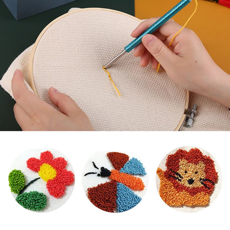 Μεταβλητή βελονιά κεντήματος κεφαλής Ρυθμιζόμενη βελόνα με πόκα DIY Πλεκτομηχανές Εργαλεία σταυροβελονιάς Χειροτεχνία Αξεσουάρ βελόνας διάτρησης