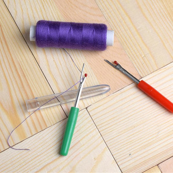Οικιακή πλαστική λαβή Μαχαίρι ραψίματος χειροτεχνίας σταυρός αξεσουάρ ραψίματος Εργαλείο ραφής Εργαλείο ραφής ραφής Εργαλείο ραφής Τυχαίο χρώμα E9W6