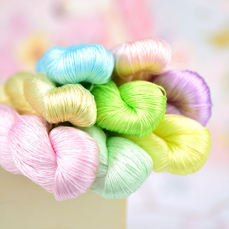 siidist tikkimisniit / 100% siidist niit / käsitsi tikand tikkimine ristpistes / Makaroni värvid / 8 puhast värvi