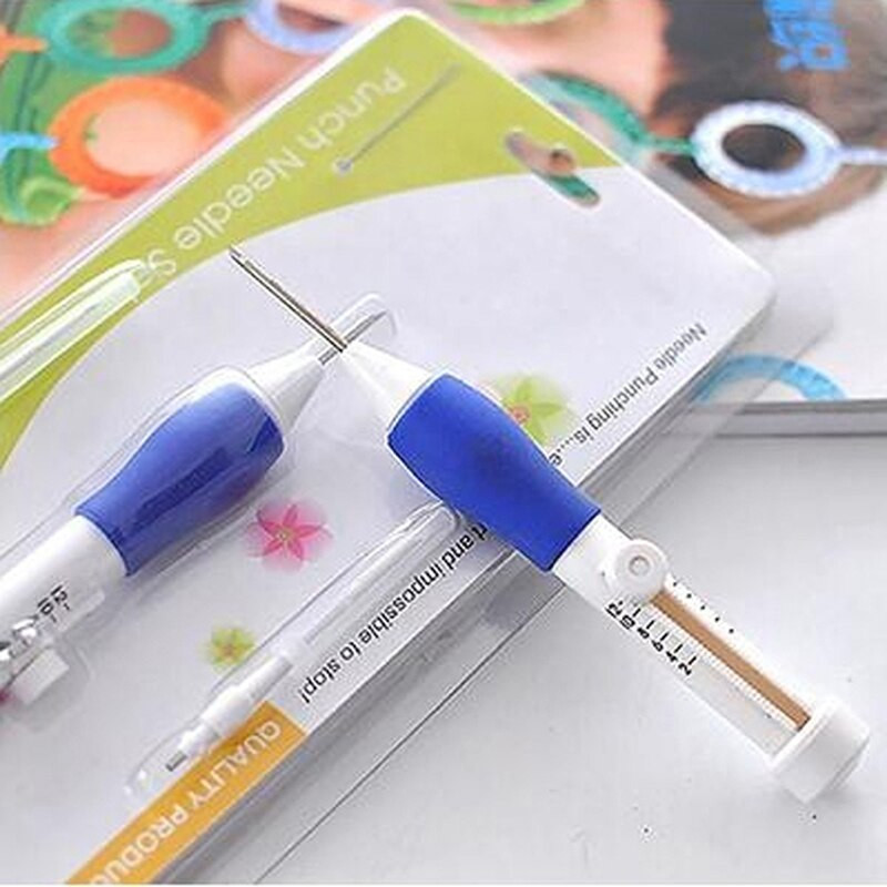 Μπλε και άσπρο ρωσικό κέντημα Poke Flower Needle Cross Stitch Embroidery Needle Stack Flower Pin DIY Craft Machine