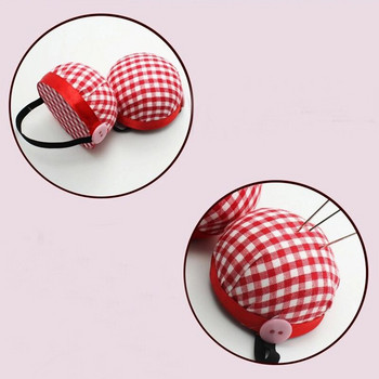 Комплект за шиене MIUSIE Възглавница за шевни игли с ръчна шевна игла с форма на топка с еластичен колан за китка за шиене на кръстат бод в дома