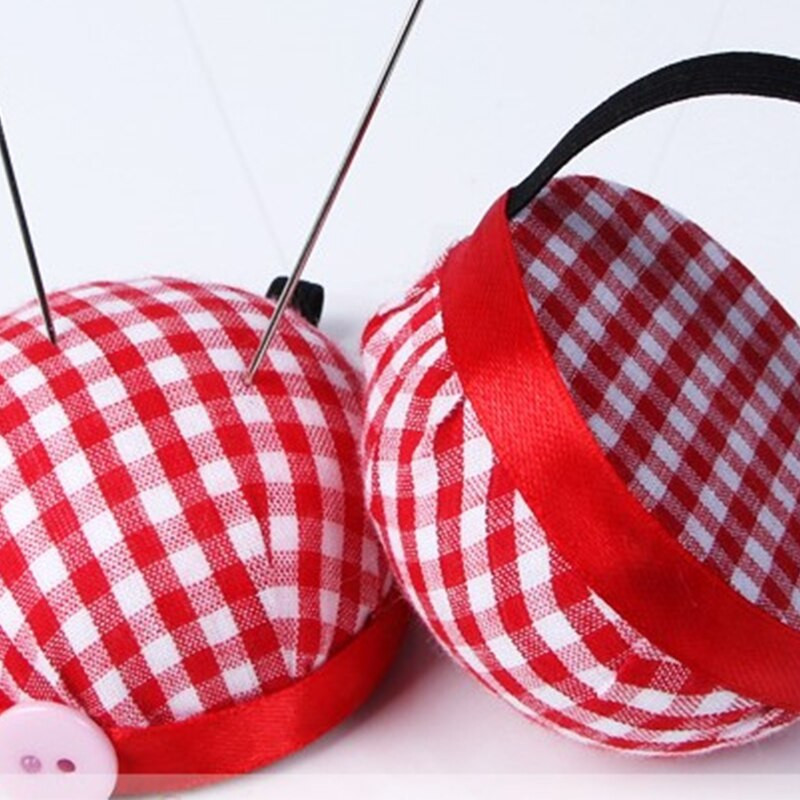 Σετ ραπτικής MIUSIE Βελόνα ραπτικής στο χέρι Μαξιλάρι βελόνας ραπτικής σε σχήμα μπάλας με ελαστική ζώνη καρπού για ράψιμο με σταυροβελονιά στο σπίτι