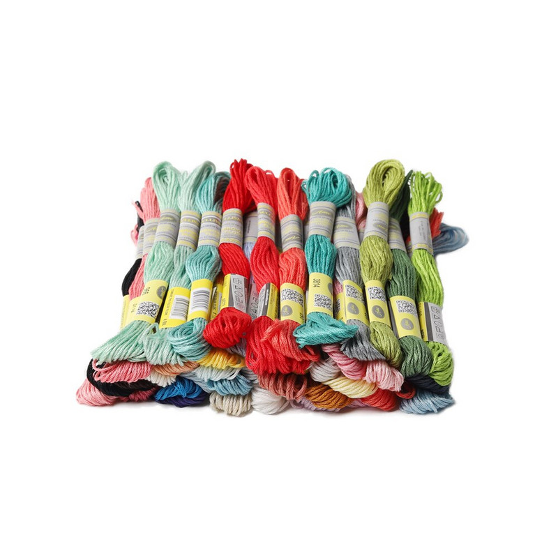 40 Επιλεγμένα Χρώματα Σετ Εποχές Συλλογή 100% Αιγυπτιακό Βαμβάκι Κέντημα Νήμα 8,7 Γιάρδων Σταυροβελονιά Κλωστή Mouline