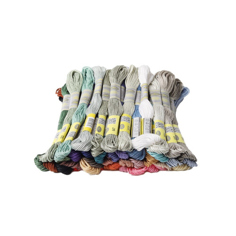 40 Επιλεγμένα Χρώματα Σετ Εποχές Συλλογή 100% Αιγυπτιακό Βαμβάκι Κέντημα Νήμα 8,7 Γιάρδων Σταυροβελονιά Κλωστή Mouline