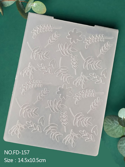 Valtis|Siena|Drugelis|Lapai|Klasikinis reljefinis aplankas Skaidrių plastikinių plokščių dizainas, skirtas "pasidaryk pats" popierinių kortelių dekoravimui Scrapbooking