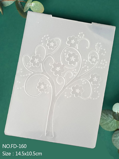 Valtis|Siena|Drugelis|Lapai|Klasikinis reljefinis aplankas Skaidrių plastikinių plokščių dizainas, skirtas "pasidaryk pats" popierinių kortelių dekoravimui Scrapbooking