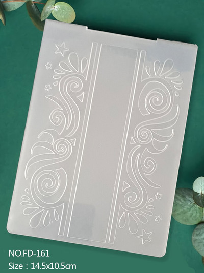Valtis|Siena|Drugelis|Lapai|Klasikinis reljefinis aplankas Skaidrių plastikinių plokščių dizainas, skirtas "pasidaryk pats" popierinių kortelių dekoravimui Scrapbooking