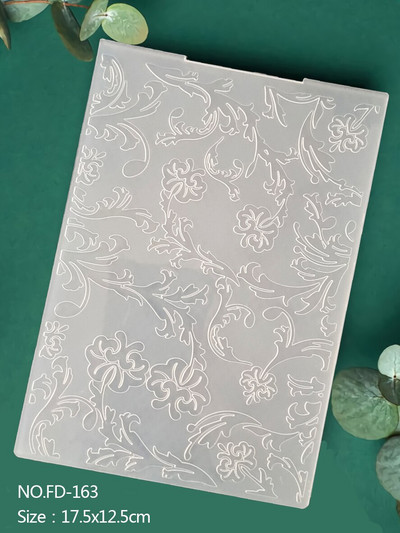 Valtis|Siena|Drugelis|Lapai|Klasikinis reljefinis aplankas Skaidrių plastikinių plokščių dizainas, skirtas "pasidaryk pats" popierinių kortelių dekoravimui Scrapbooking