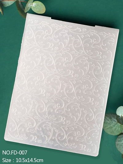 Valtis|Siena|Drugelis|Lapai|Klasikinis reljefinis aplankas Skaidrių plastikinių plokščių dizainas, skirtas "pasidaryk pats" popierinių kortelių dekoravimui Scrapbooking