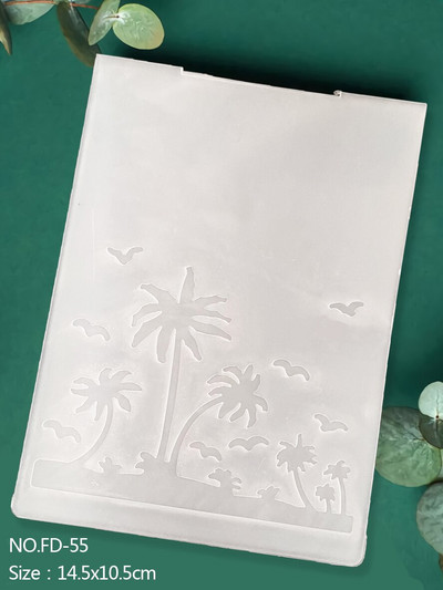 Valtis|Siena|Drugelis|Lapai|Klasikinis reljefinis aplankas Skaidrių plastikinių plokščių dizainas, skirtas "pasidaryk pats" popierinių kortelių dekoravimui Scrapbooking