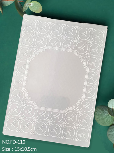 Valtis|Siena|Drugelis|Lapai|Klasikinis reljefinis aplankas Skaidrių plastikinių plokščių dizainas, skirtas "pasidaryk pats" popierinių kortelių dekoravimui Scrapbooking