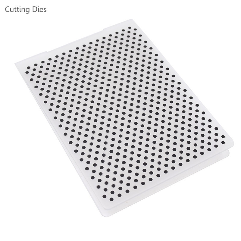 Apvalių taškų spausdintas plastikinis reljefinis aplankas, skirtas iškarpų albumui „pasidaryk pats“ kortelės įrankiui, plastikinio šablono antspaudo kortelės kūrimo dekoravimo reikmenys