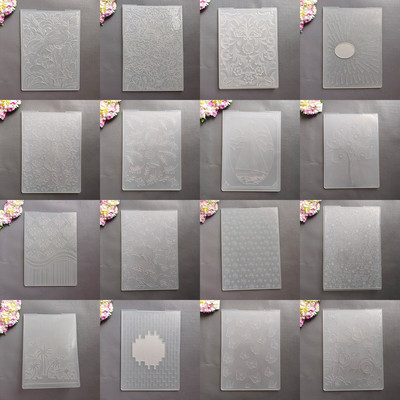 22 μοντέλα ΝΕΑ Κλασική / 3D ανάγλυφη φάκελος Διάφανη ανάγλυφη σχεδίαση πλαστικών πλακών για DIY μήτρες κοπής χαρτιού Scrapbooking