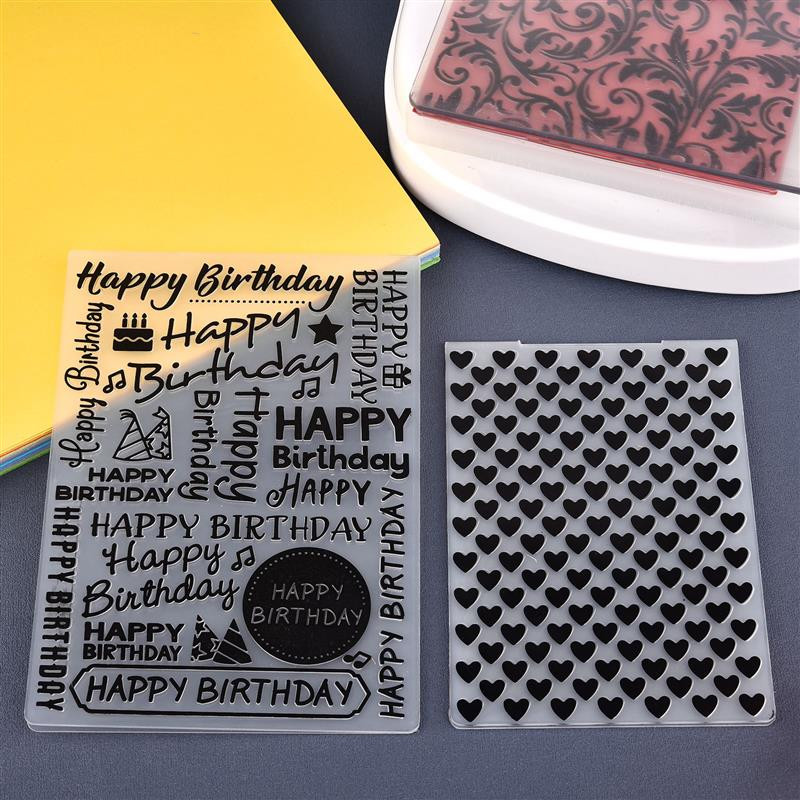 Ανάγλυφο Φάκελο Διάφανες πλαστικές πλάκες Σχεδιασμός Χειρός Λογαριασμός για DIY Διακόσμηση χάρτινης κάρτας Ανάγλυφη μήτρα κοπής Scrapbooking